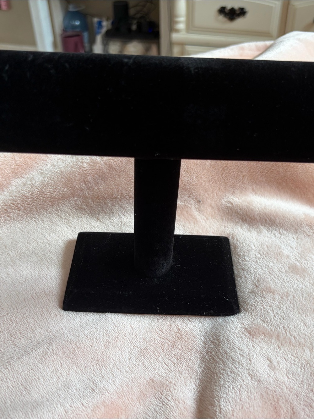 Black Velvet Jewelry T-Bar Display Stand